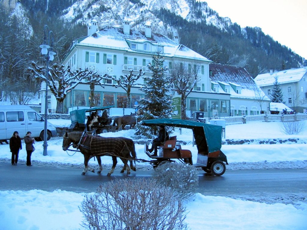 Castelo Neuschwanstein no inverno