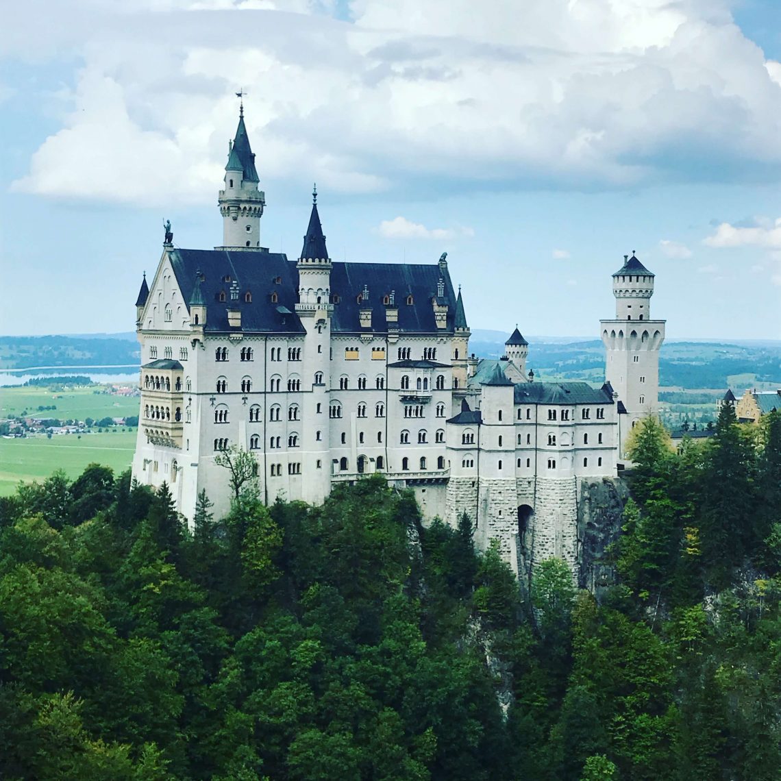 Guia brasileiro no Castelo Neuschwanstein em Schwangau na Rota Romântica da Alemanha