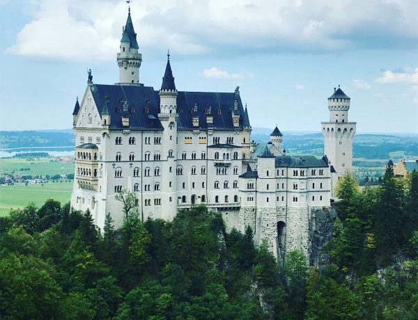 Guia brasileiro no Castelo Neuschwanstein em Schwangau na Rota Romântica da Alemanha